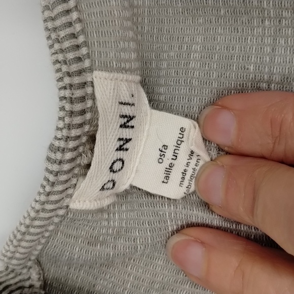 Donni open cardigan OSFA taupe beige ribbed lightweight with pockets Donni - Picture 7 of 11